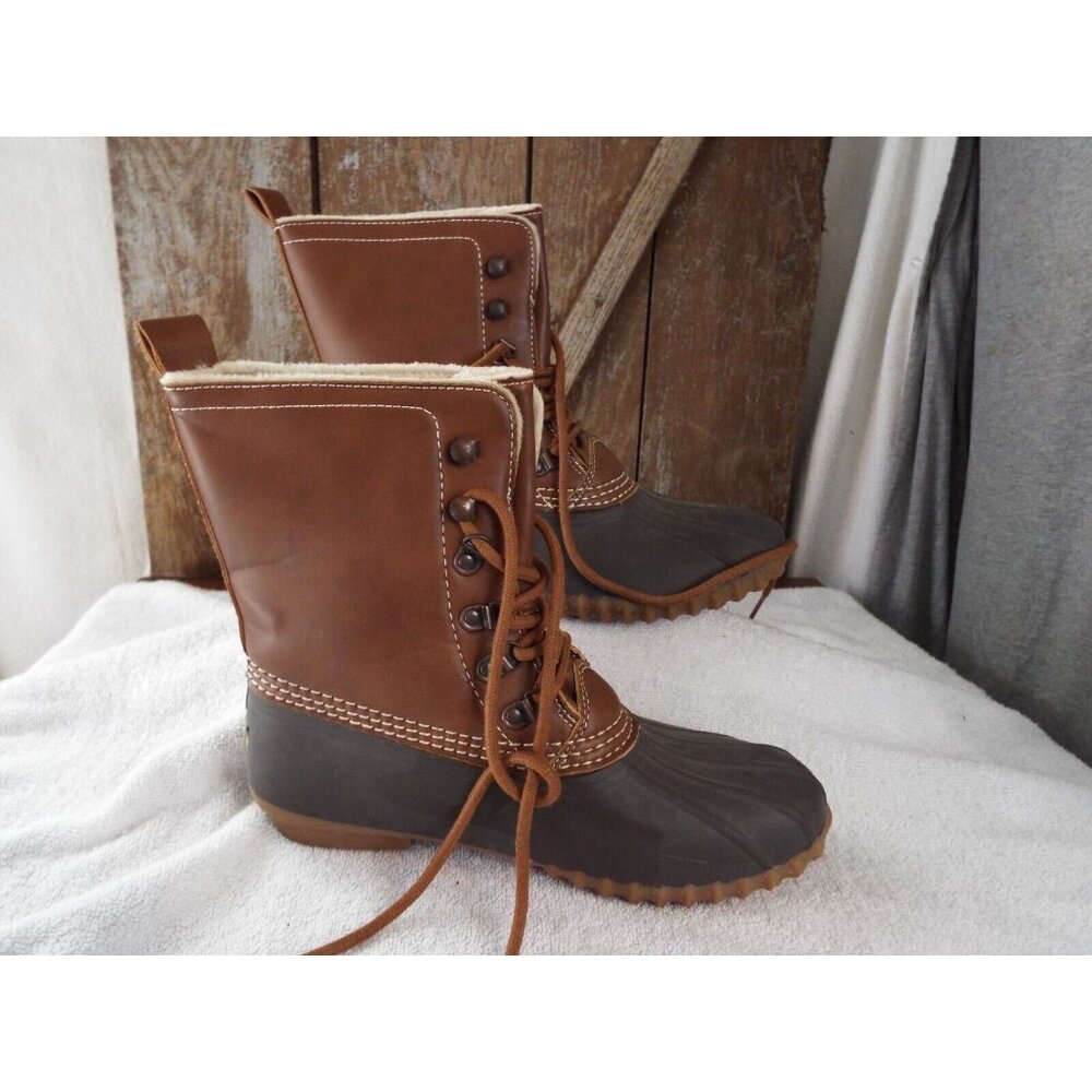 Union Bay Groovy Women Duck Boots Size 7M Faux Fur inside